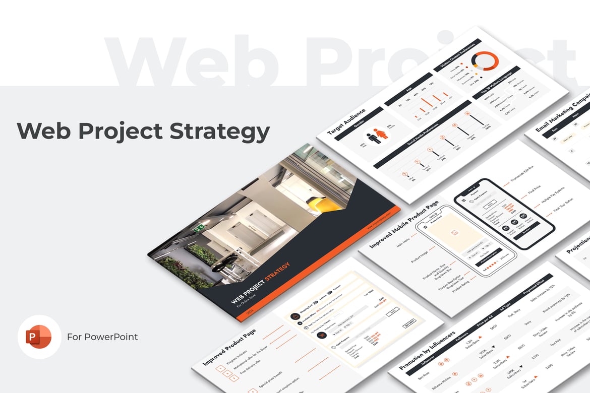 Template Presentasi Strategi Proyek Web yang Menarik dan Efektif