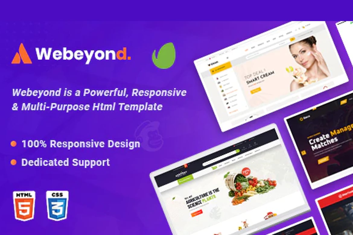 WeBeyond - Paket Template HTML5 Serbaguna yang Menakjubkan