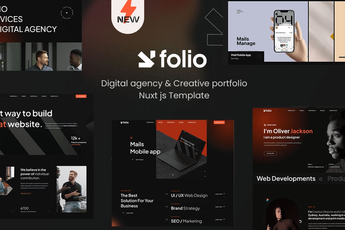 Webfolio - Template Website Portofolio Kreatif dengan Nuxt-js
