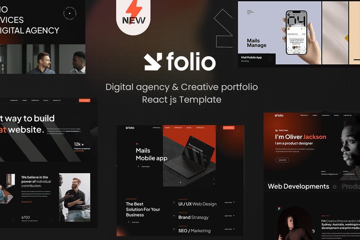 Webfolio - Template Website Portofolio Kreatif dengan React-js