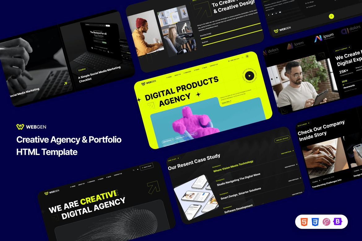 Webgen - Template Website Kreatif untuk Agensi dan Portofolio Modern