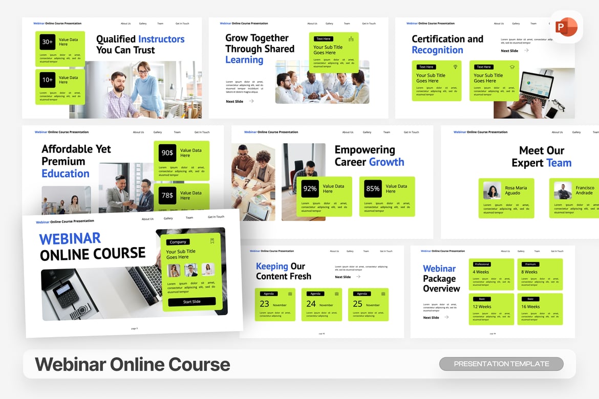 Template Presentasi PowerPoint Webinar yang Modern dan Kreatif