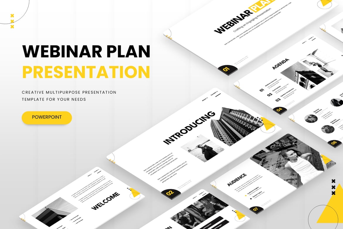 Template Presentasi PowerPoint - Rencana Webinar Menarik