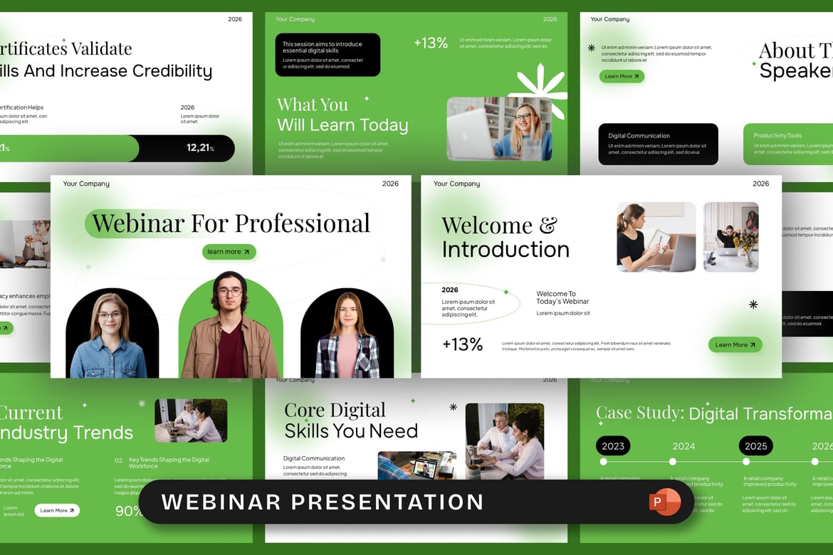 Template Presentasi PowerPoint untuk Webinar yang Menarik