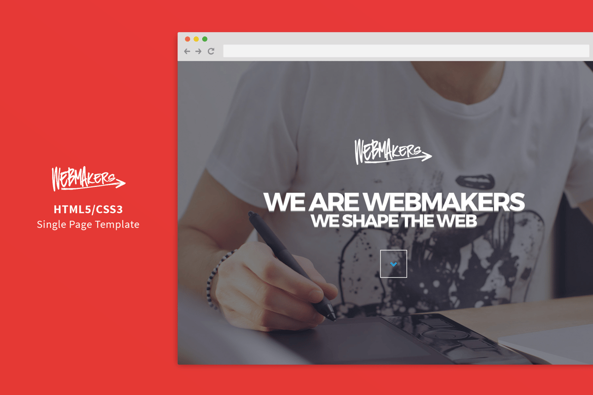 Webmakers - Template Website Satu Halaman HTML/CSS yang Menawan