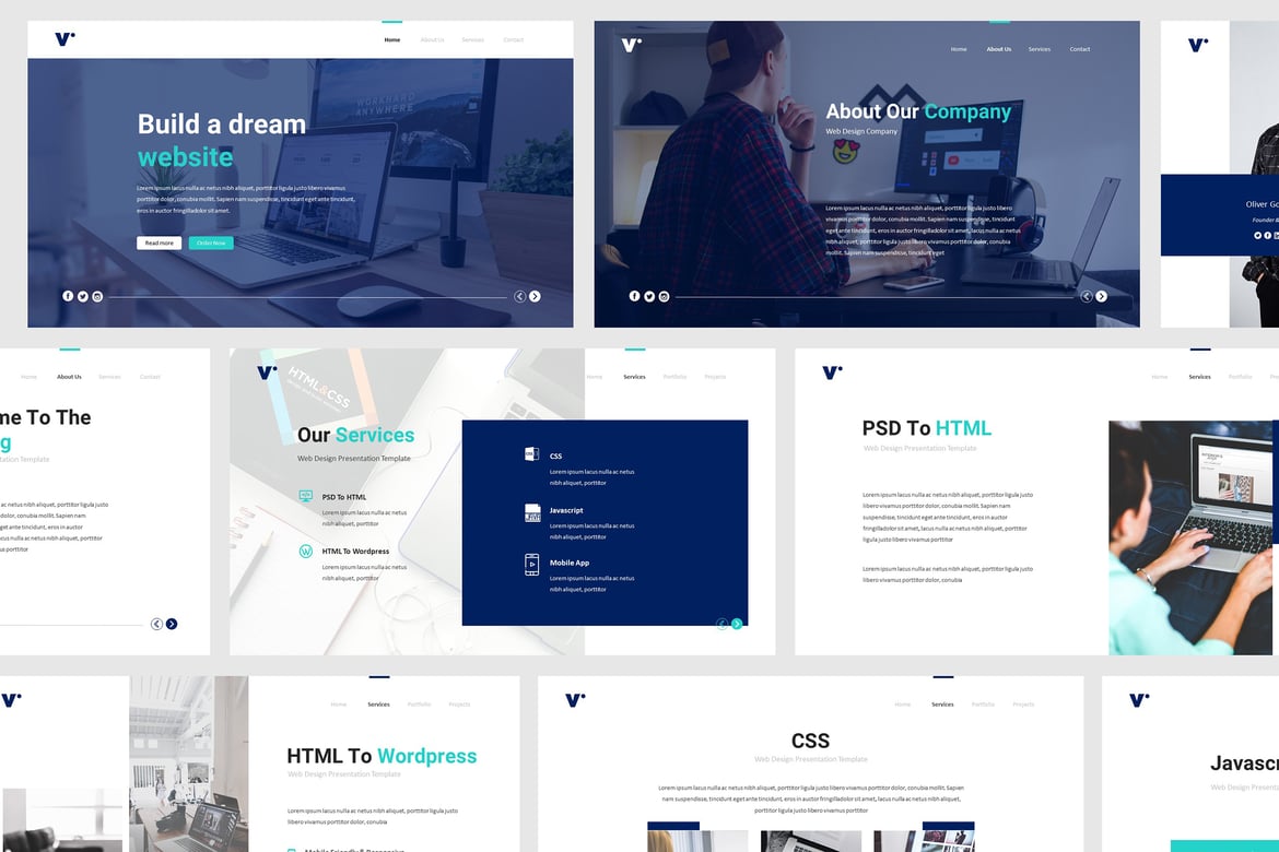 Template Powerpoint Desain Website yang Menarik dan Profesional