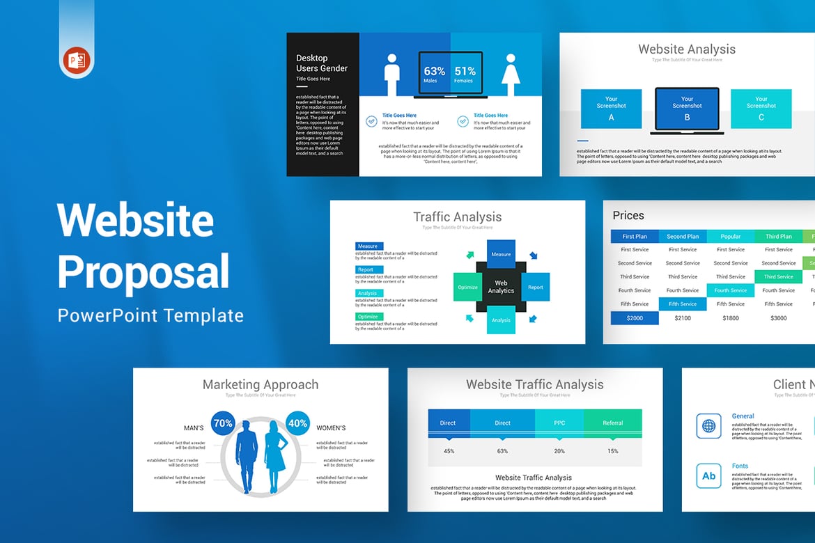 Template PowerPoint Proposal Website yang Menarik dan Profesional