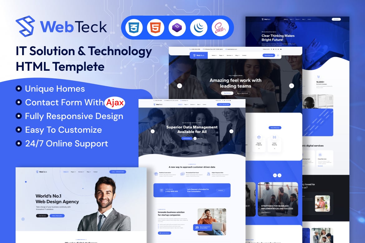 Webteck - Template HTML Solusi IT dan Teknologi Terbaik