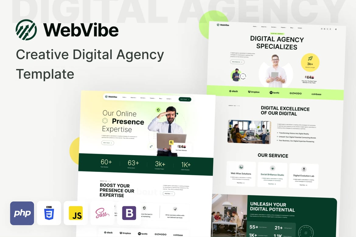 WebVibe - Template Website PHP untuk Agensi Kreatif