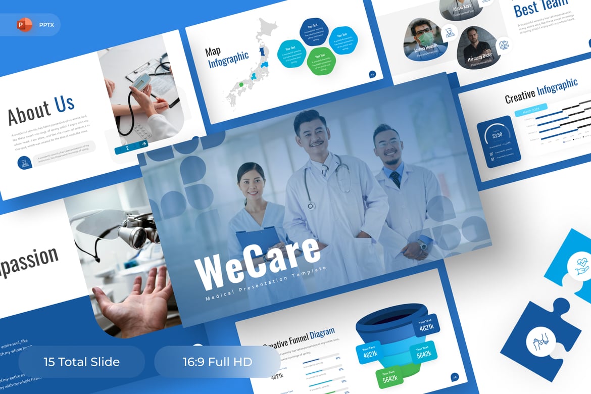 WeCare - Template Presentasi Medis yang Profesional dan Menarik