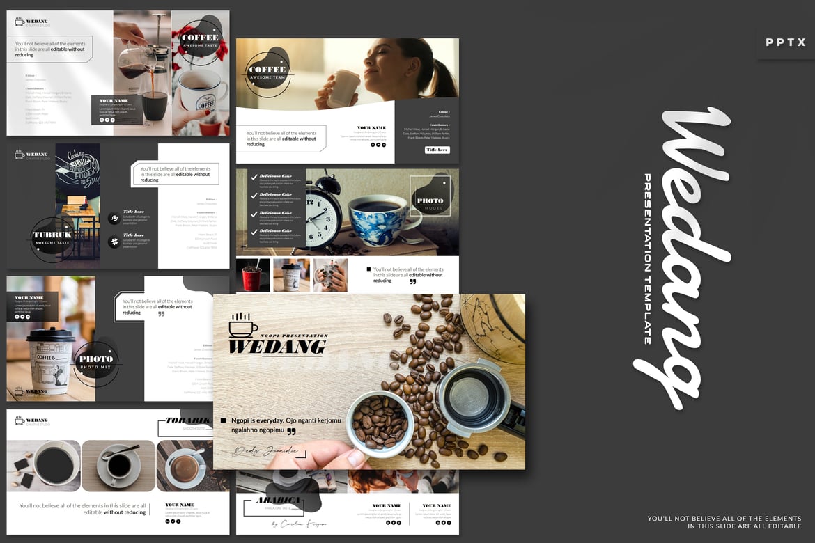 Template PowerPoint Wedang - Presentasi Kreatif dan Profesional