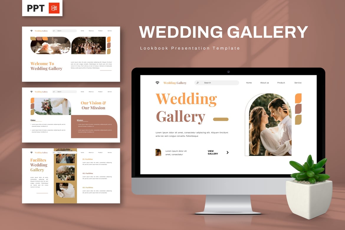 Template Presentasi Pernikahan - Galeri Lookbook yang Elegan