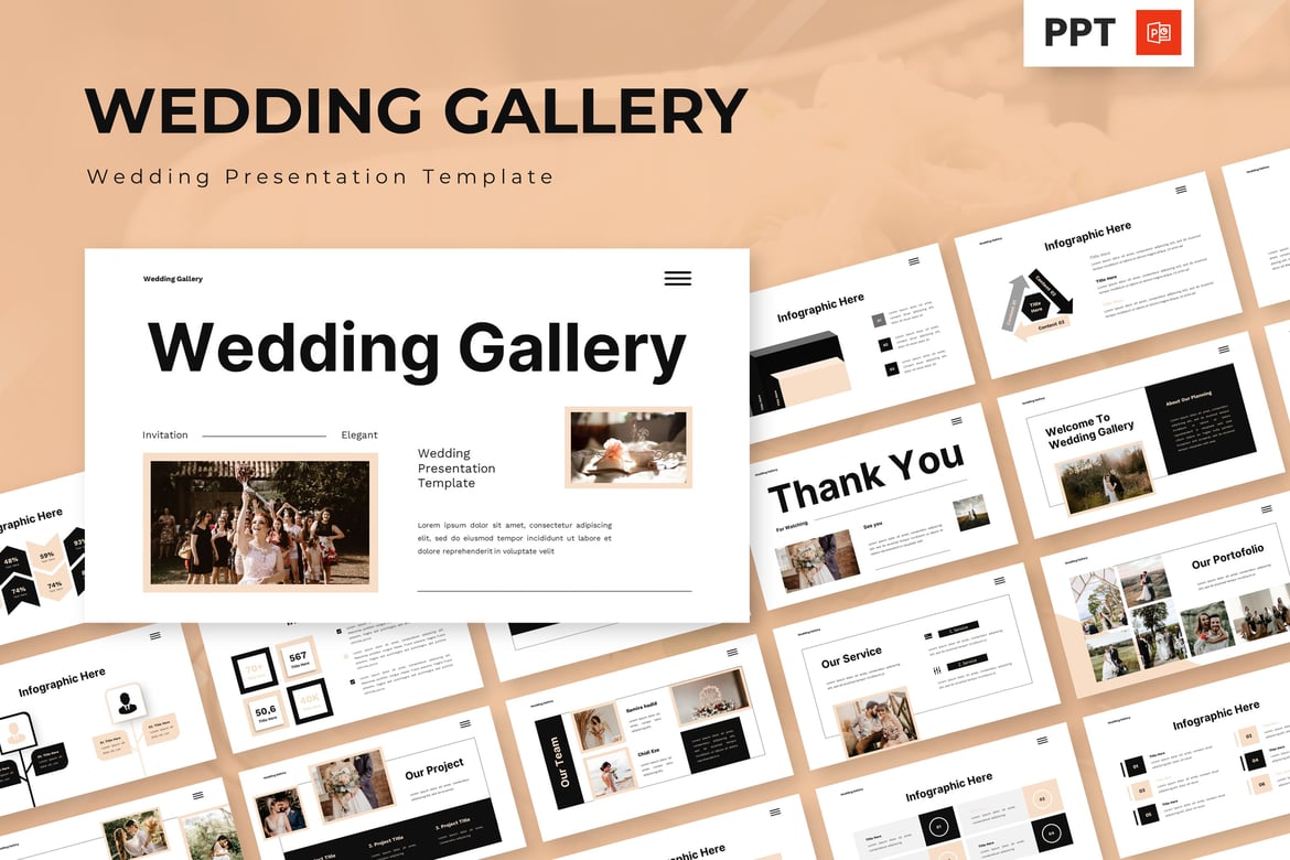 Template Presentasi Pernikahan - Galeri Pernikahan yang Elegan