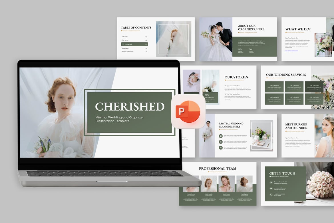 Template PowerPoint Organizer Pernikahan yang Profesional dan Menarik