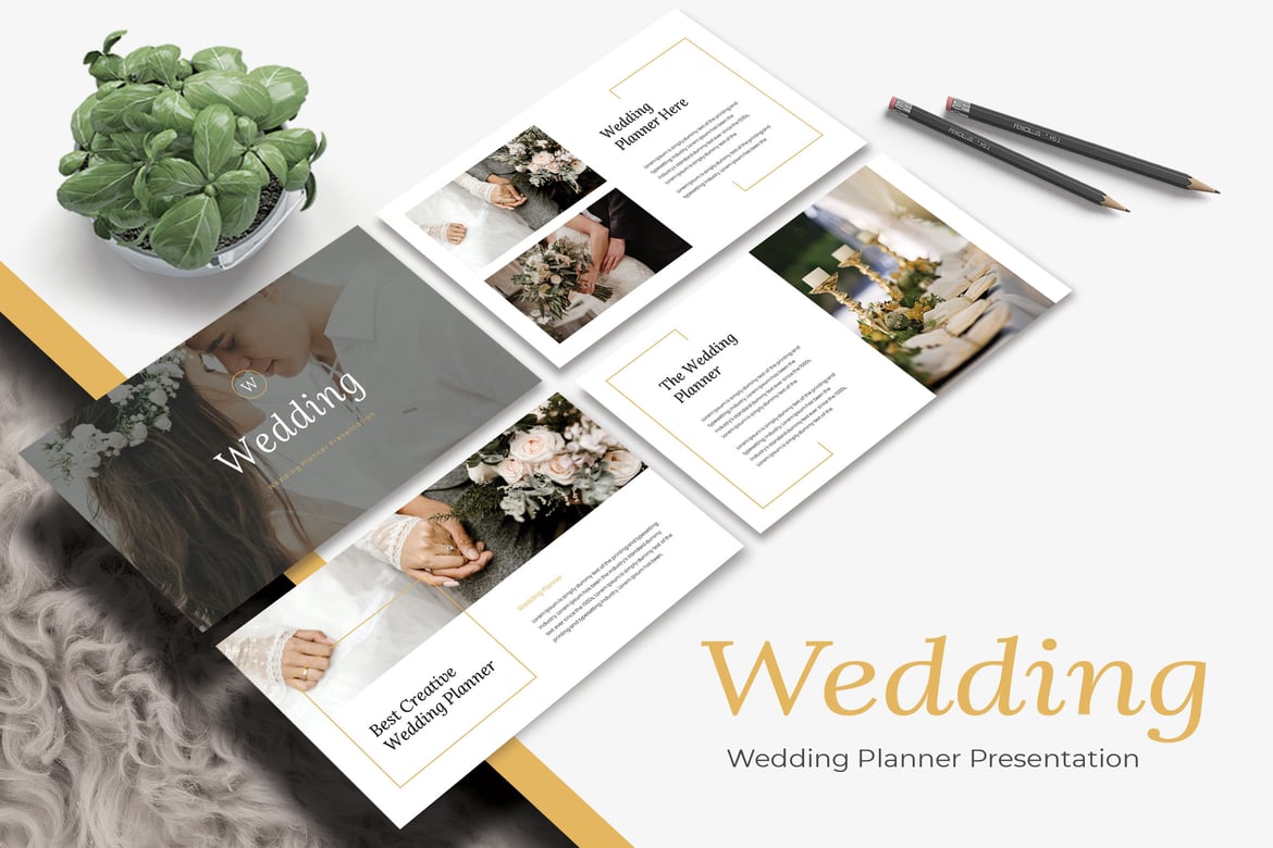 Template Powerpoint Pernikahan yang Elegan dan Modern