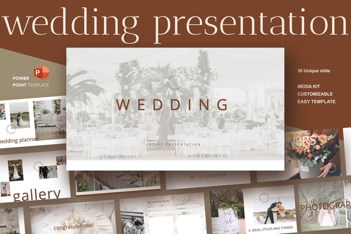 Template PowerPoint Pernikahan yang Modern dan Menarik
