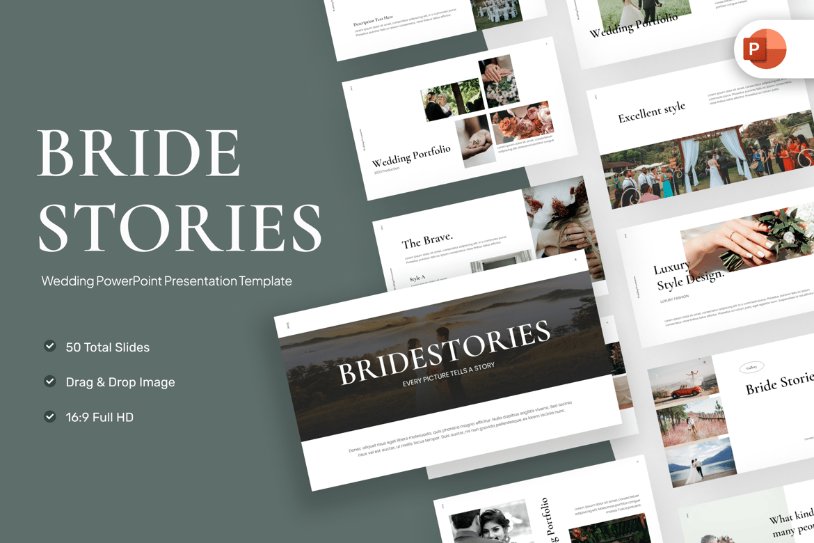 Template PowerPoint Pernikahan yang Menawan dan Profesional