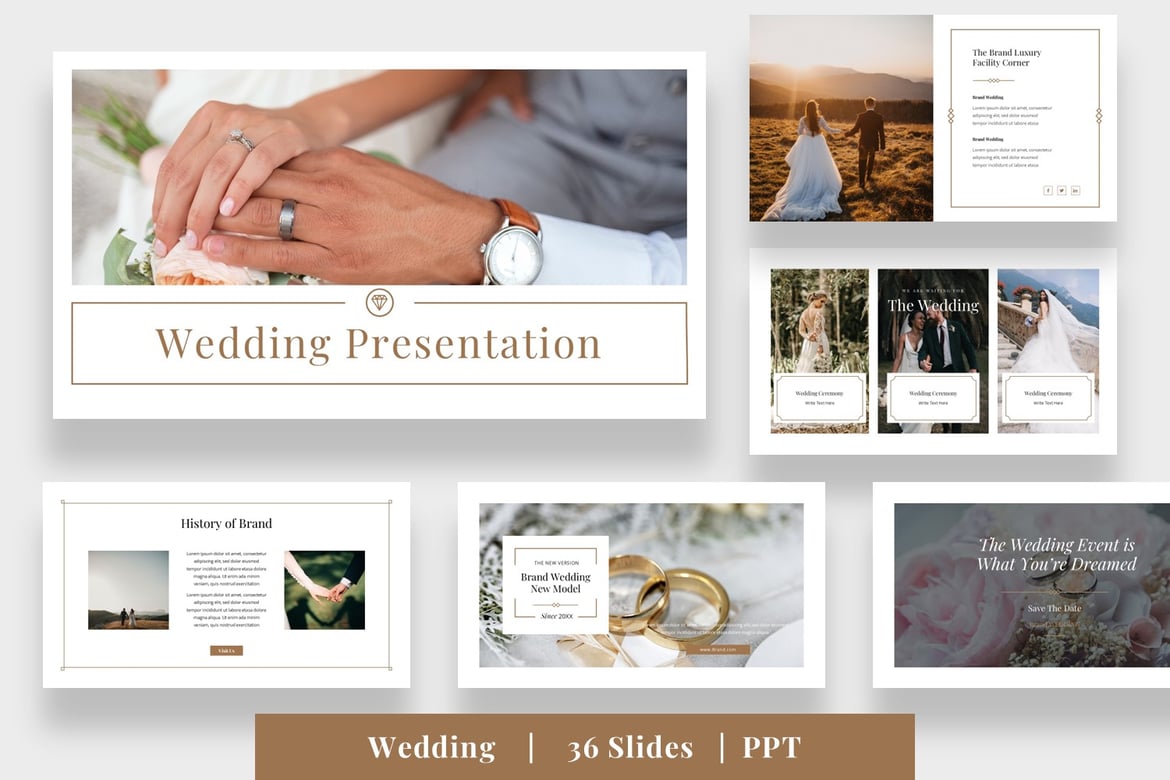 Template PowerPoint Pernikahan Elegan untuk Momen Spesial Anda
