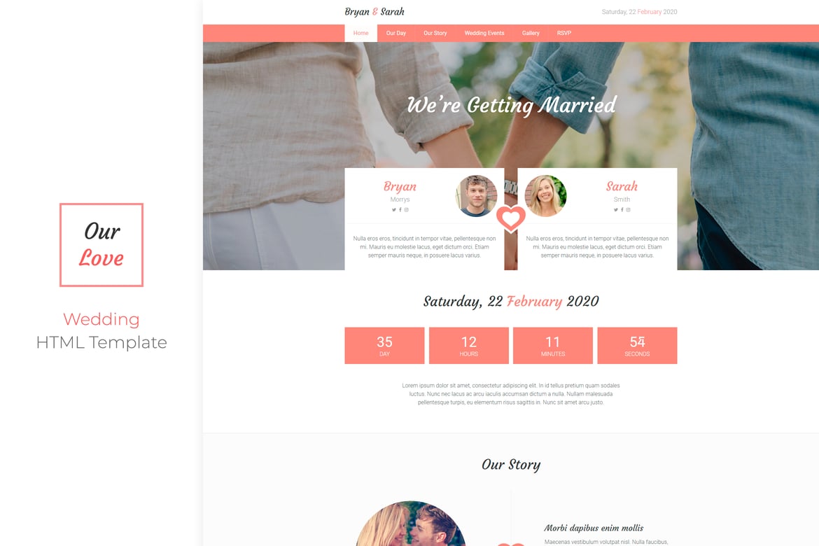 Template Web RSVP Pernikahan Modern dan Responsif