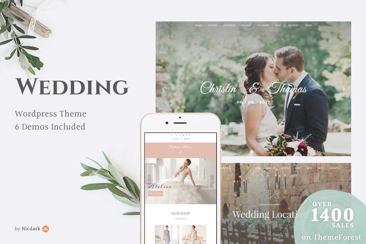 Tema WordPress Pernikahan yang Menawan dan Fungsional