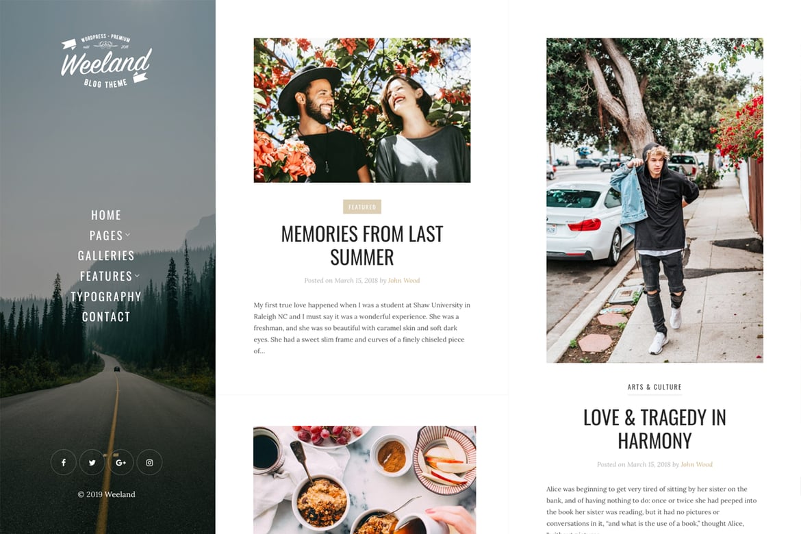Weeland - Tema WordPress Gaya Hidup dengan Desain Minimalis