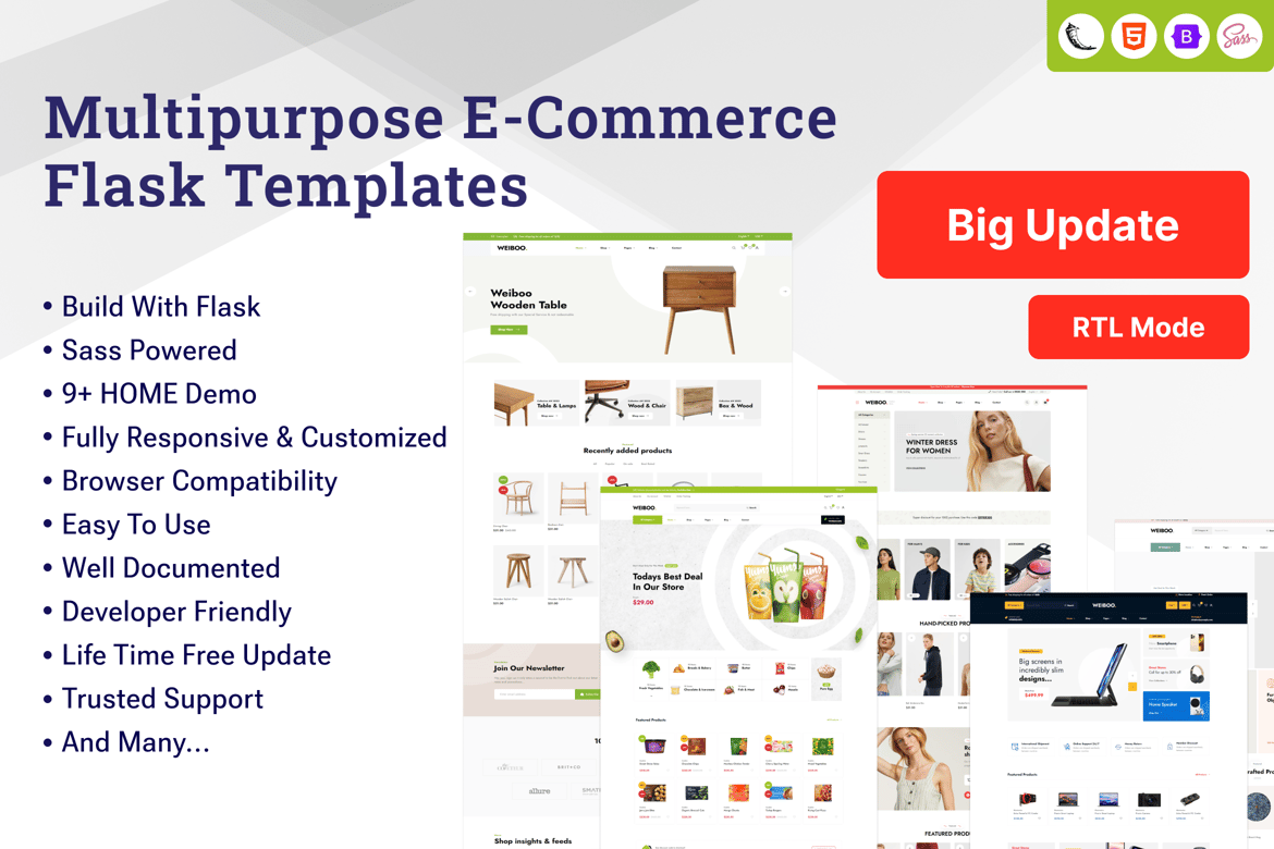 Weiboo - Template Website eCommerce Modern dan Versatile