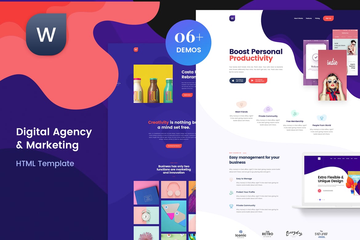 Wekala - Template Website Digital Agency & Marketing yang Profesional