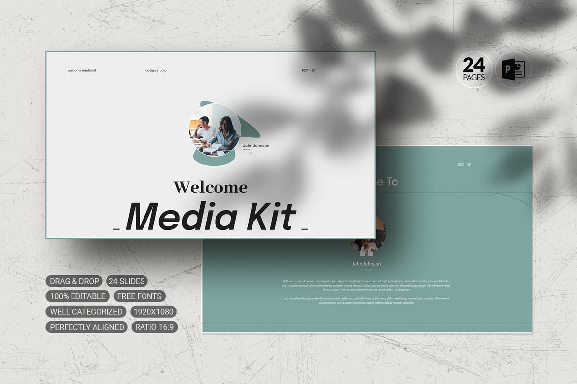 Template PowerPoint Selamat Datang untuk Klien Baru