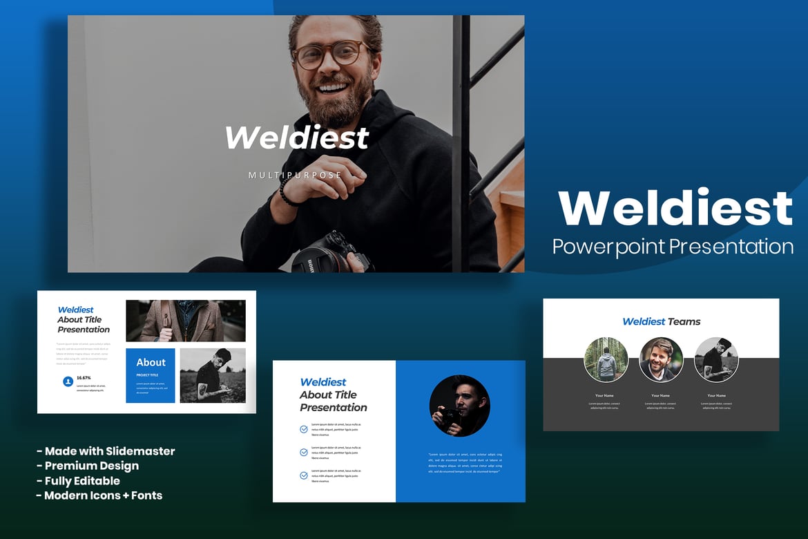 Weldiest - Template Powerpoint Serbaguna untuk Presentasi Menarik