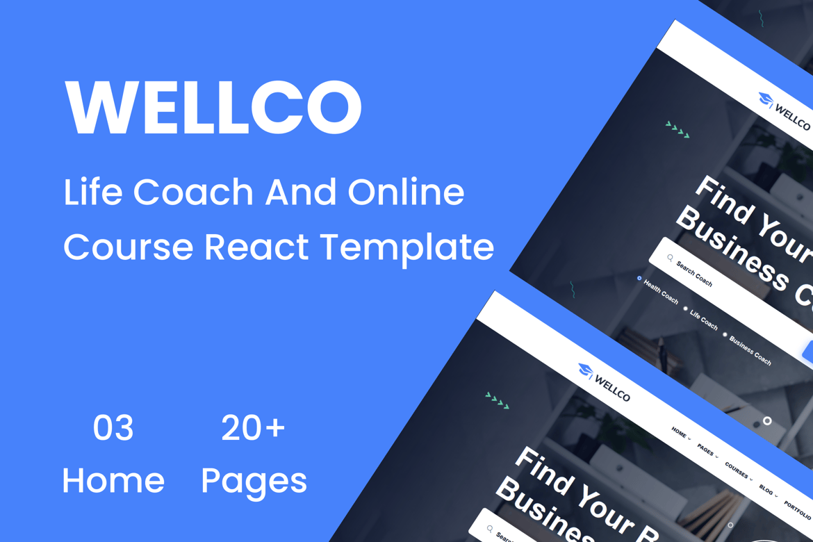 Wellco - Template Website Kursus Online untuk Pelatih dan Konsultan