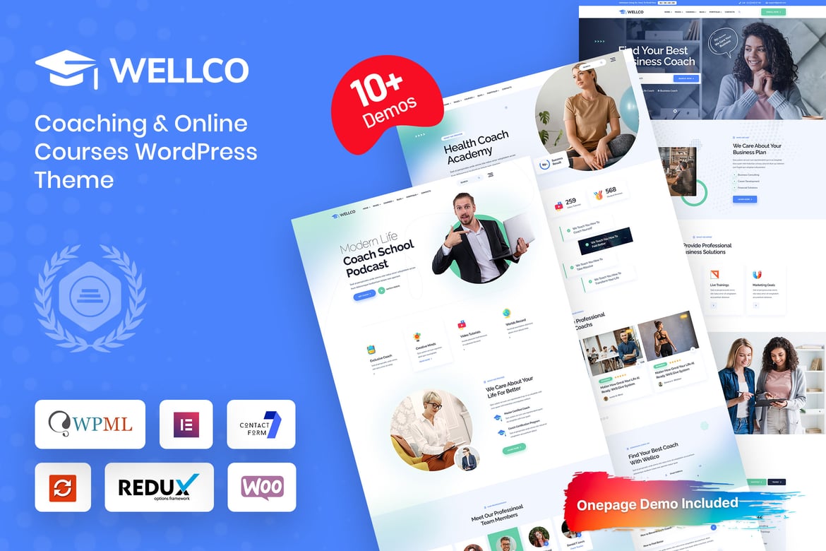 Wellco - Tema WordPress untuk Coaching dan Kursus Online yang Menarik