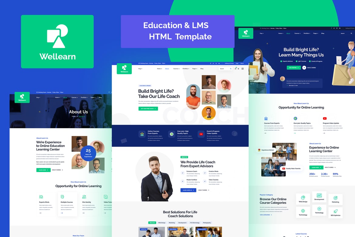 Template Website Wellern - Kursus Online dan Pendidikan Modern