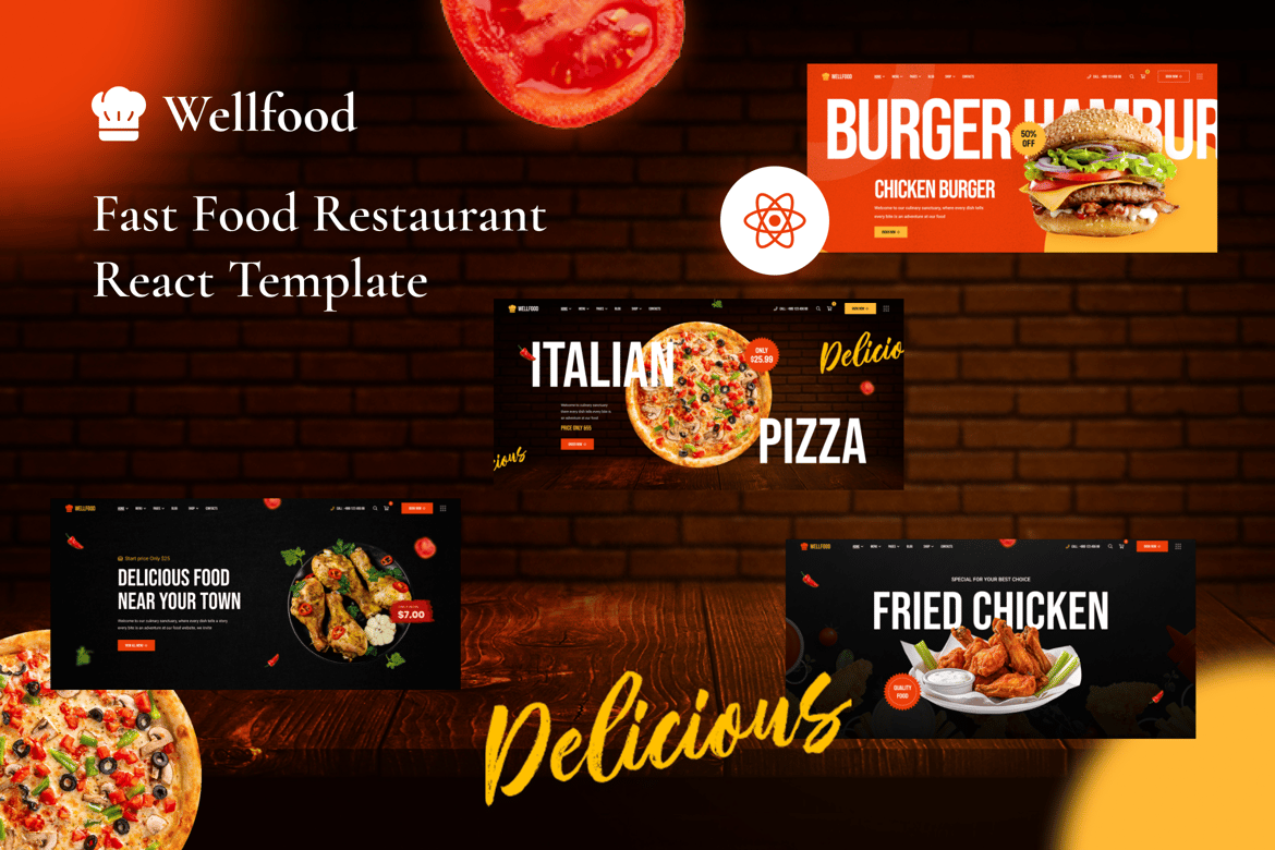 Wellfood - Template Website Restoran dan Fast Food yang Modern dan Responsif