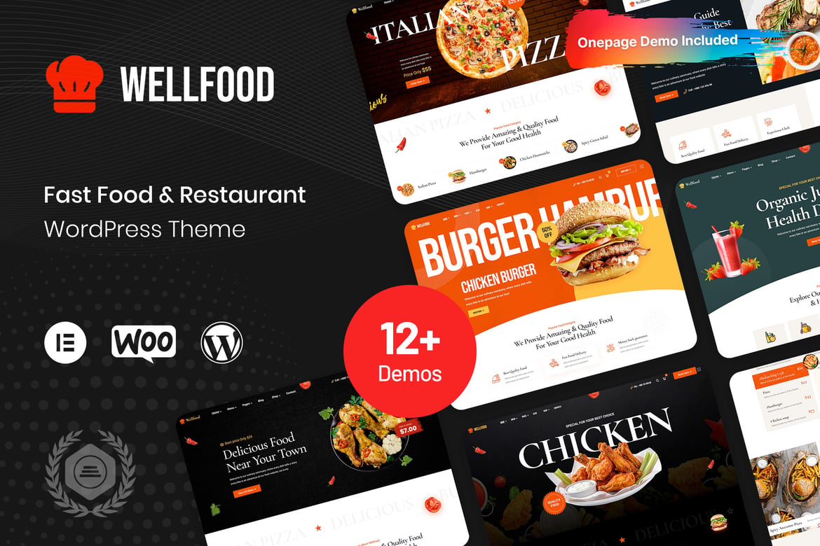 Wellfood - Tema WordPress Restoran Fast Food yang Stylish dan Responsif