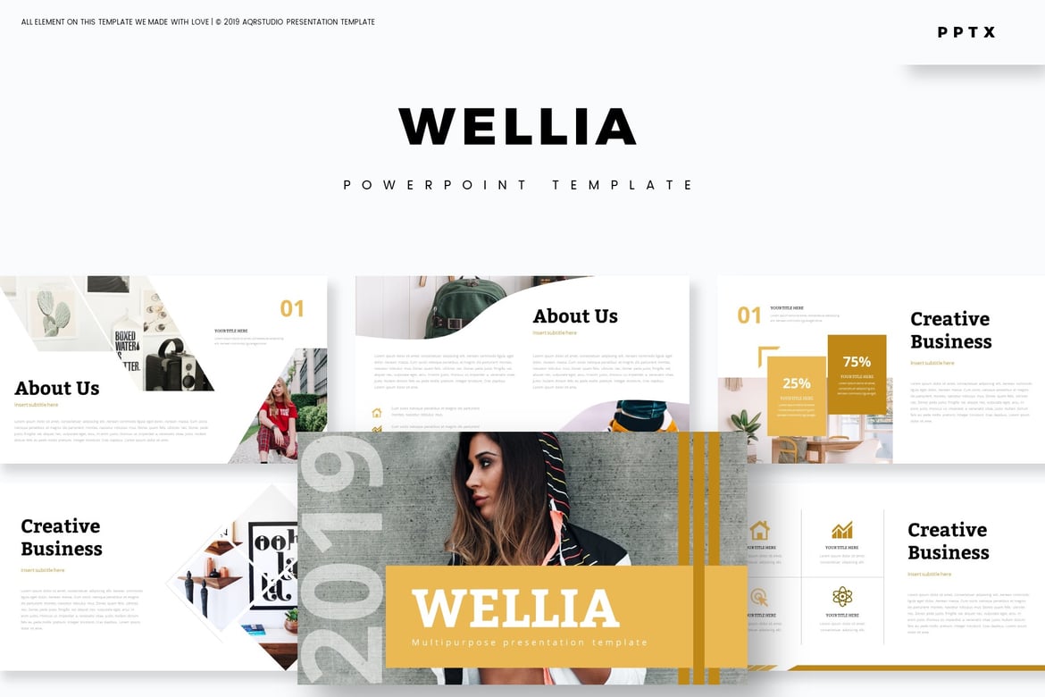 Wellia - Template PowerPoint Serbaguna yang Menarik