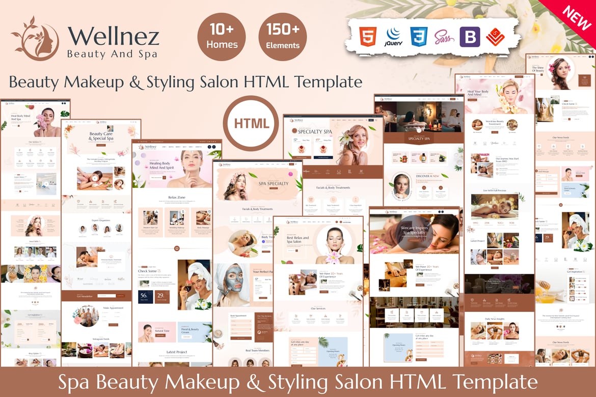 Wellnez - Template Website Salon Kecantikan dan Spa yang Menawan