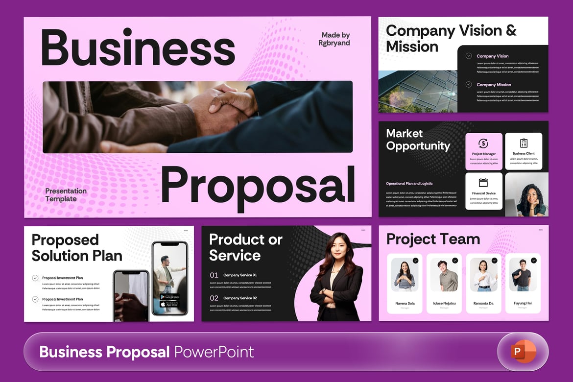 Wemble - Template PowerPoint Proposal Bisnis yang Profesional