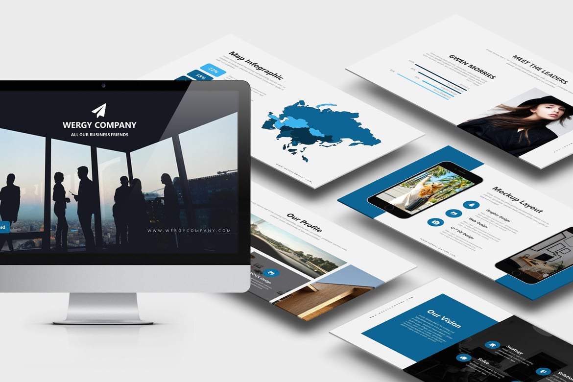 Wergy: Template Presentasi Korporat Modern untuk PowerPoint