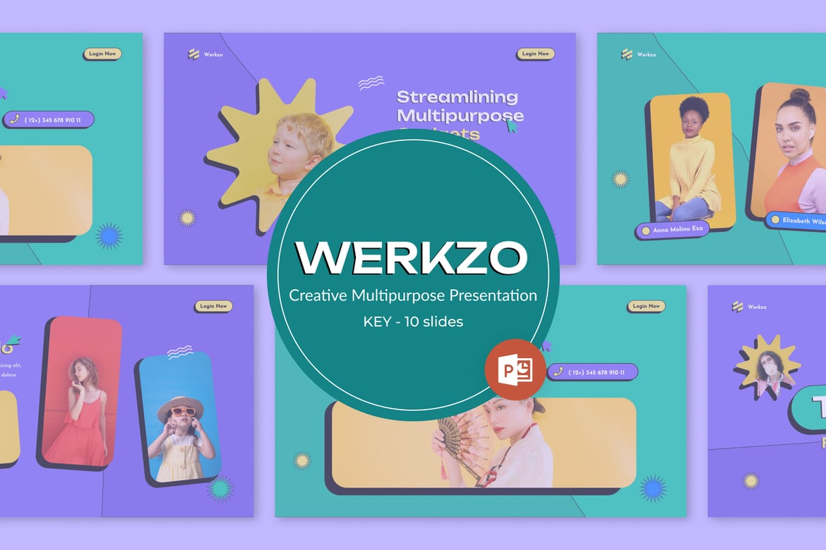 Werkzo - Template Powerpoint Kreatif Serbaguna untuk Presentasi Memukau