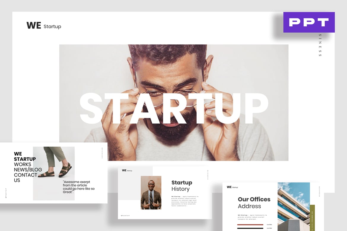 Template Presentasi Bisnis WeStartup yang Modern dan Menarik