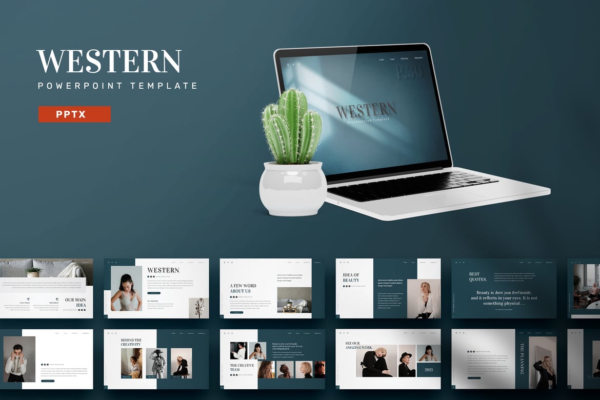 Template Presentasi PowerPoint Western yang Menarik dan Profesional