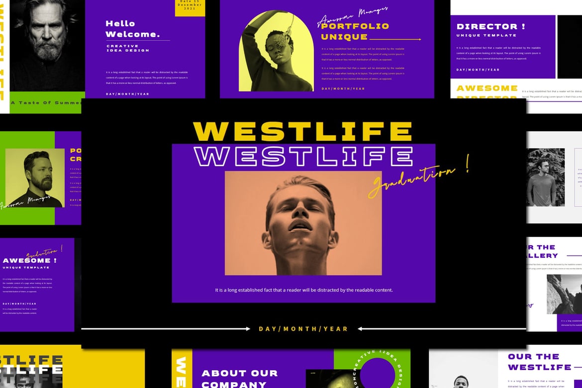 Template Powerpoint WESTLIFE yang Menarik dan Profesional