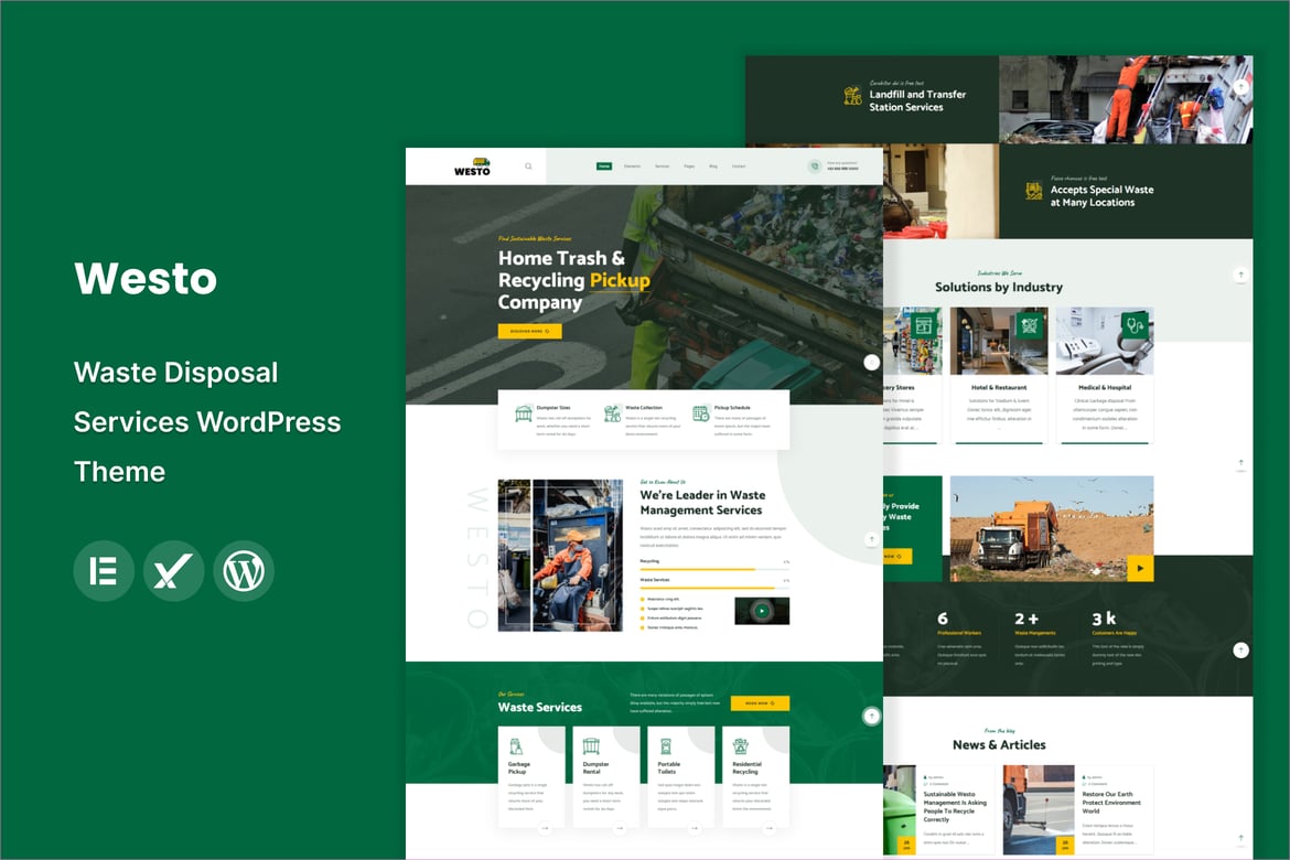Westo - Tema WordPress Layanan Pengelolaan Sampah yang Modern dan Efisien
