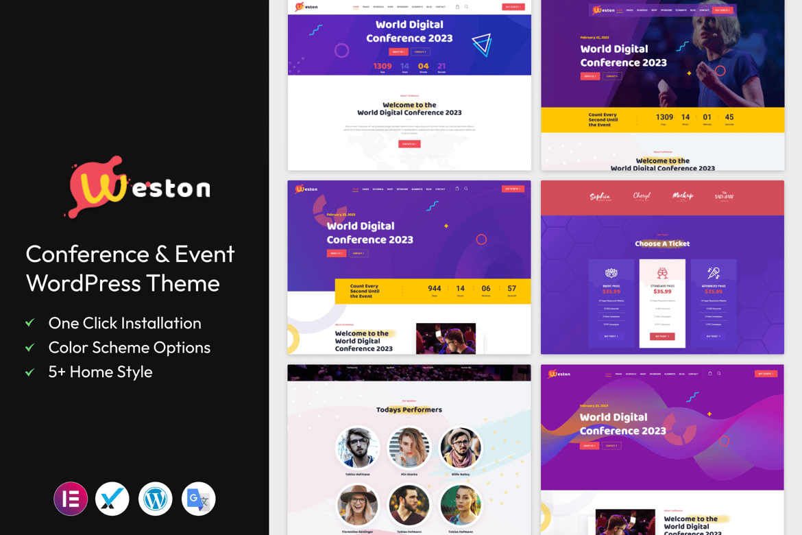 Weston - Tema WordPress Terbaik untuk Konferensi dan Acara