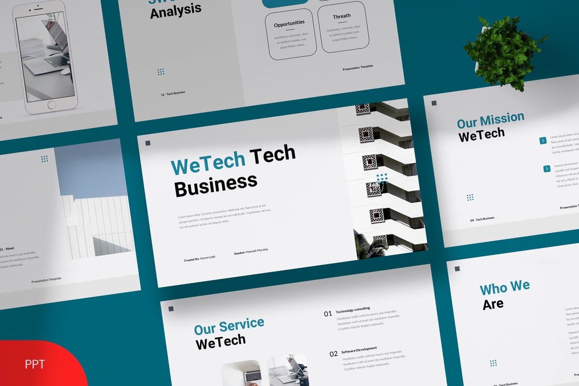 Template PowerPoint WeTech: Desain Modern dan Profesional untuk Presentasi Anda