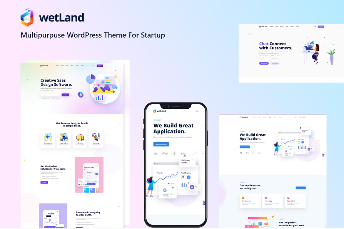 Wetland - Tema WordPress Serbaguna untuk Startup dan Bisnis Modern