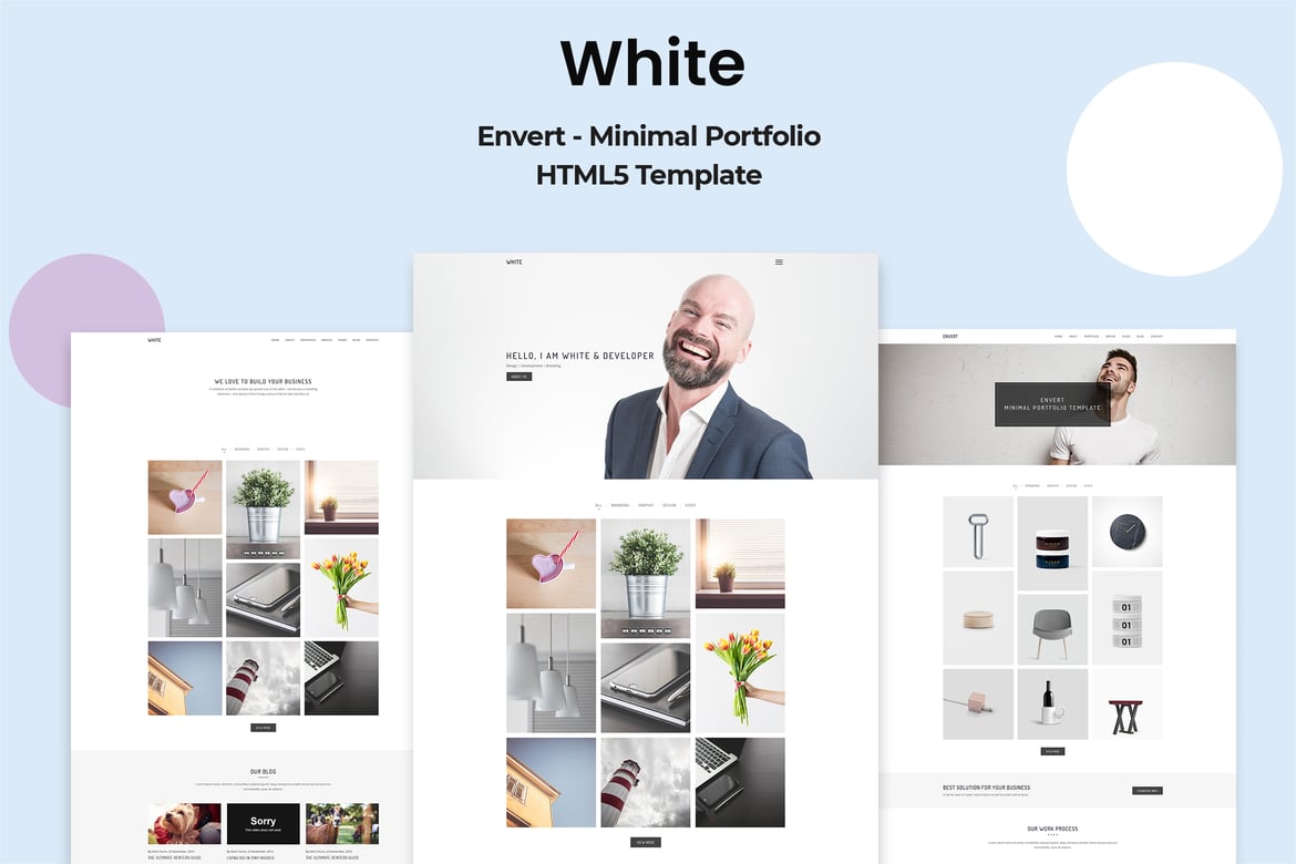 Template Website Portfolio Minimalis – White