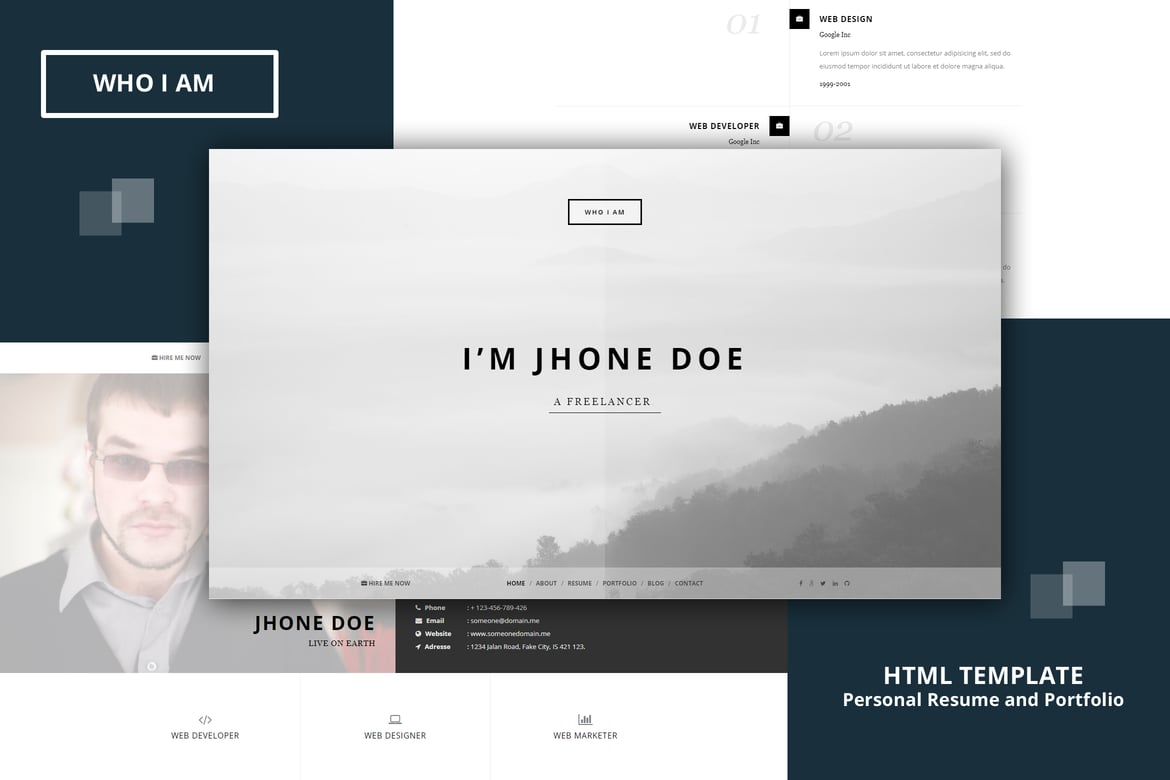 Profil Saya - Template Resume dan Portofolio Pribadi yang Responsif