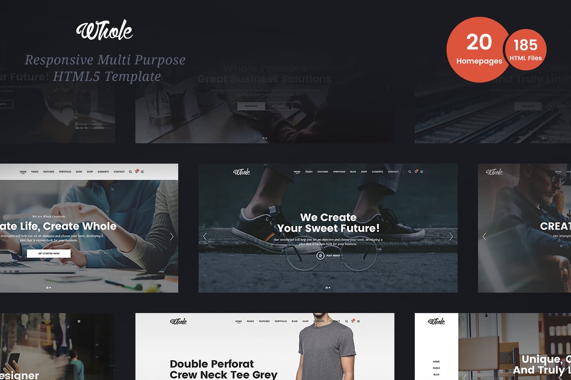 Whole - Template Website HTML5 Serbaguna yang Responsif