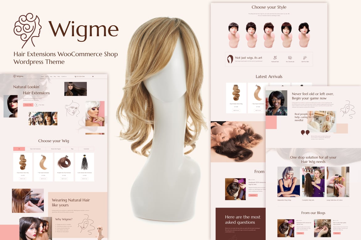 Wigme - Tema WordPress Terbaik untuk Toko Aksesori Rambut dan Kecantikan